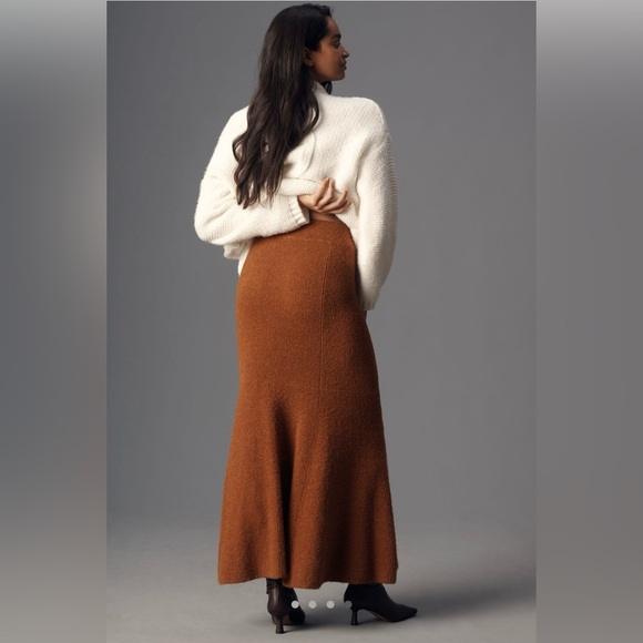 NWT 🦌 Maeve by Anthropologie Fit and Flare Sweater Wool Midi/Maxi Skirt - Picture 4 of 11